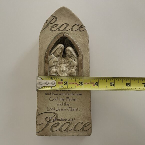 Ganz Peace Wall Art Nativity Plaque Ephesians 6:23 Scripture Jesus Mary Joseph - Picture 6 of 12